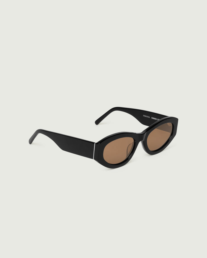Black::Alba Sunglasses cateye brown acetate front diagonal