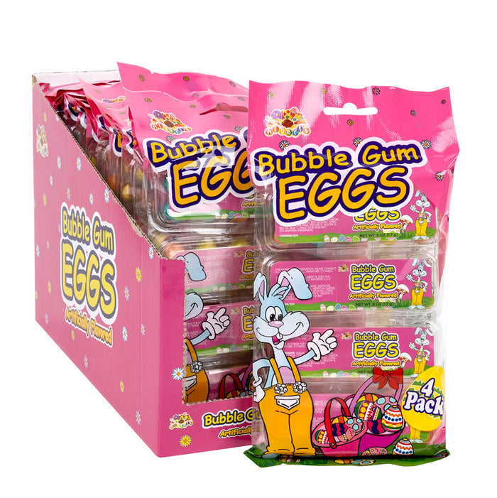 Albert's Candies Bubble Gum Eggs Peg Bag - 24 Count