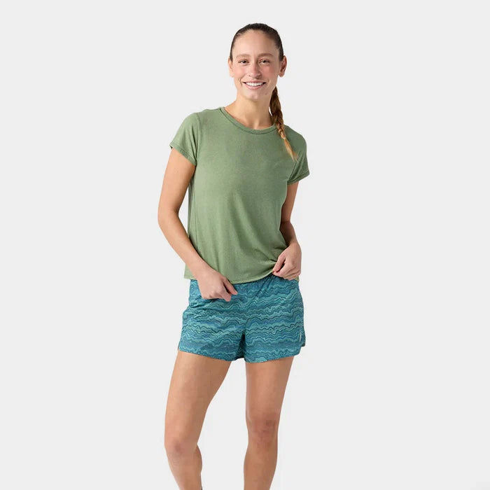 AllTrails × Stio Women's Divide Short Sleeve Tee - Sage Flats Heather Tees Stio