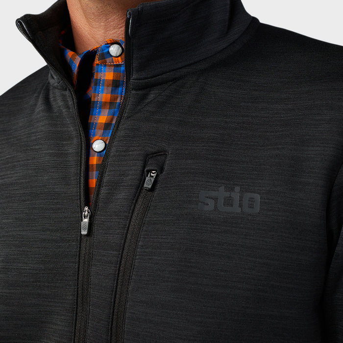 AllTrails x Stio Men's Glide Power Stretch Half Zip - Abyss Heather Midlayer Stio