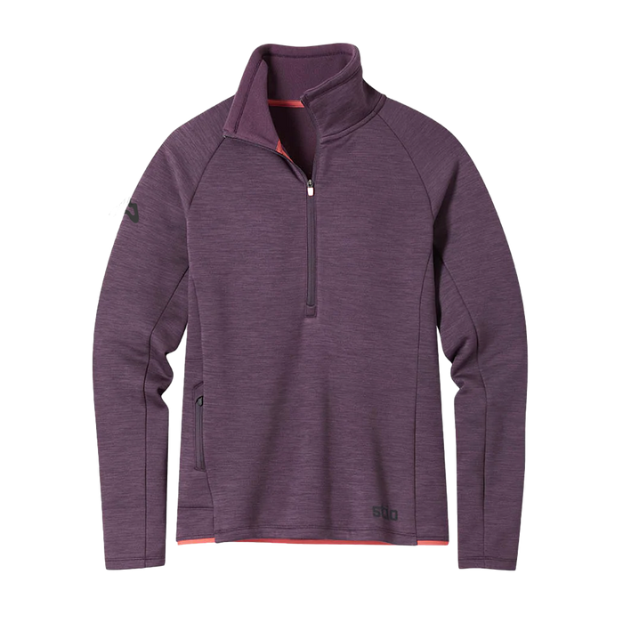 AllTrails x Stio Women's Glide Power Stretch Half Zip - Huckleberry Jam Heather Midlayer Stio