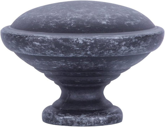 AmazonBasics Mushroom Cabinet Knob 1.19in Diameter Antique Silver 10Pack