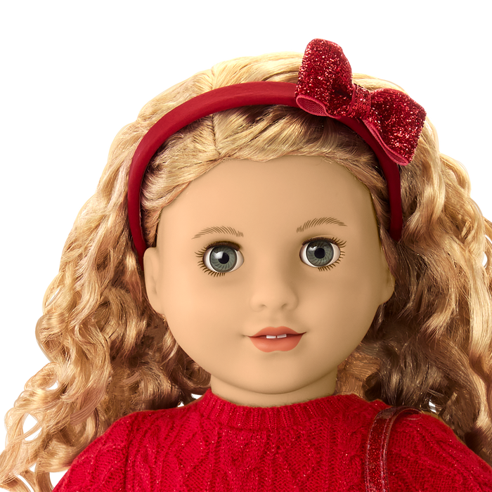 American Girl® x Something Navy Crimson Sparkle Sweater Dress for 18-inch Dolls