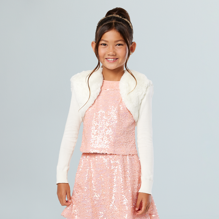 American Girl® x Something Navy Frosty Faux-Fur Shrug for Girls