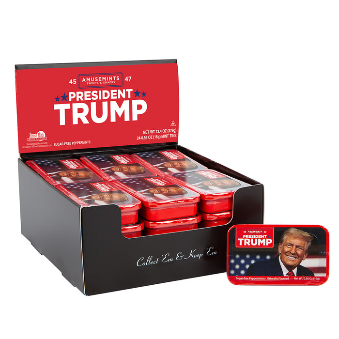Amusemints President Trump Mint Tin - 24 Count