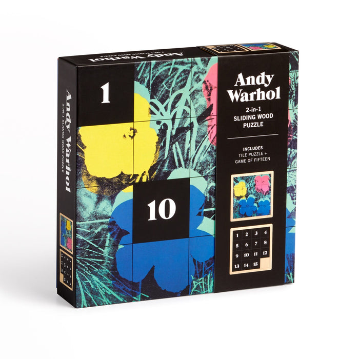 Andy Warhol Flowers 2-in-1 Sliding Wood Puzzle Andy Warhol