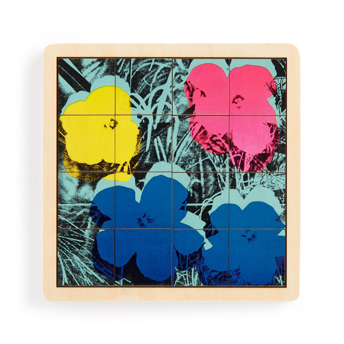 Andy Warhol Flowers 2-in-1 Sliding Wood Puzzle Andy Warhol