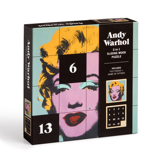 Andy Warhol Marilyn 2-in-1 Sliding Wood Puzzle Andy Warhol