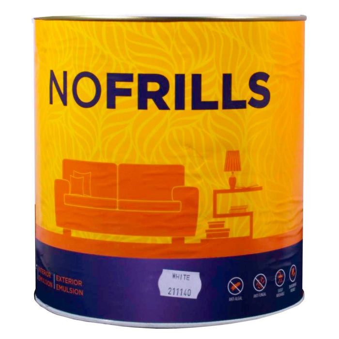 Apco No Frills Semi Gloss Acrylic White 4L **