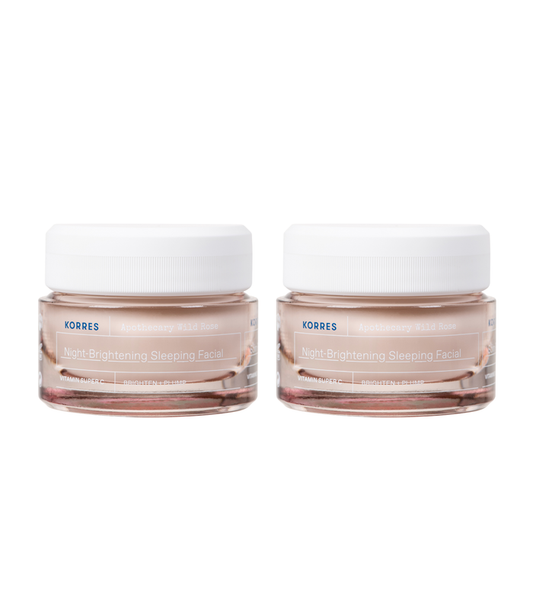 Apothecary Wild Rose Brightening Sleeping Facial Duo (Value $110) Skincare Kits Korres