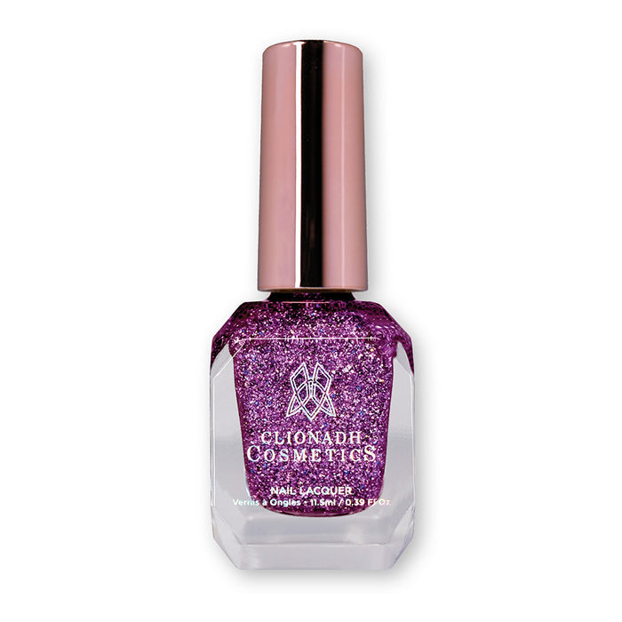 Bottle of nail polish containing Armadillo's Night Out Nail Lacquer on white background.