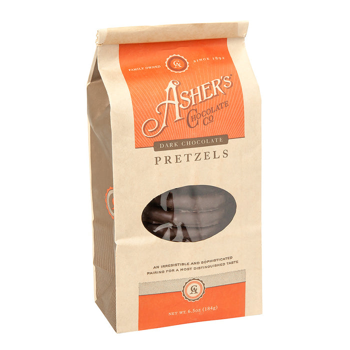Asher's Dark Chocolate Covered Pretzels - 12 Count