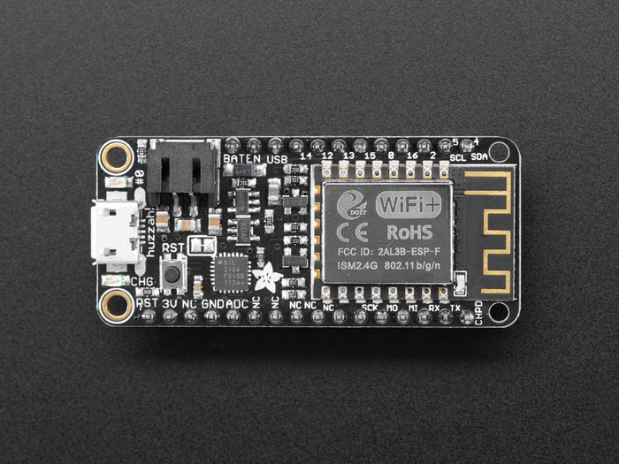 Assembled Adafruit Feather HUZZAH with ESP8266 With Headers by Adafruit - The Pi Hut