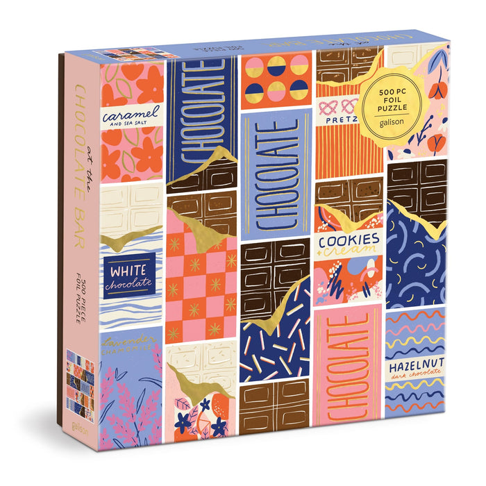 At the Chocolate Bar 500 Piece Foil Puzzle Megan Roy