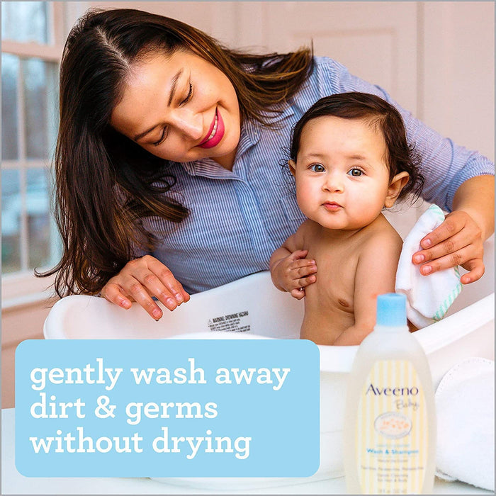 Aveeno Baby Wash & Shampoo for Hair & Body, Tear-Free, Fresh, 8 Oz - 38137003665 Pie's Variety Store