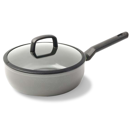 Grijze BK Balans hapjespan 24/28 cm zijaanzicht