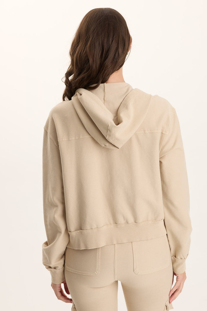 XCVI Balfore Twill Knit Hooded Bomber