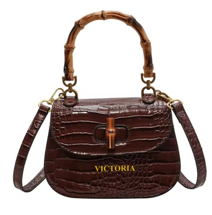 Bamboo Croco Handbag Travellers Hat Boutique