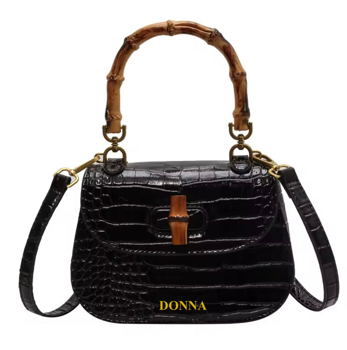 Bamboo Croco Handbag Travellers Hat Boutique