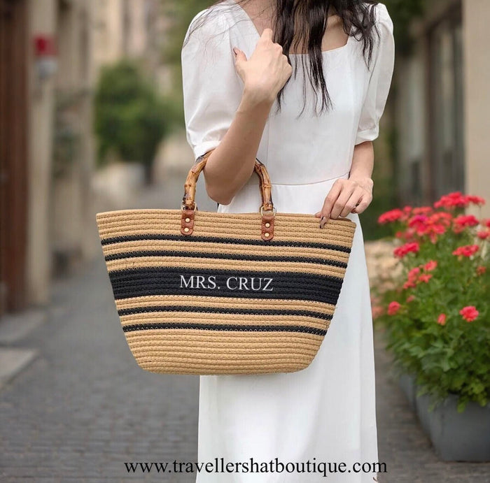Bamboo Seaside Tote Bag Travellers Hat Boutique