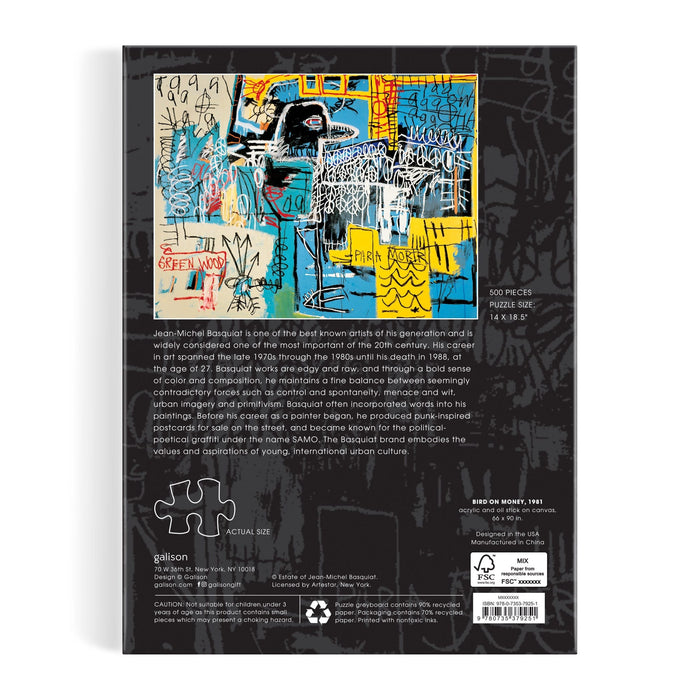 Basquiat Bird on Money 500 Piece Book Puzzle Jean-Michel Basquiat