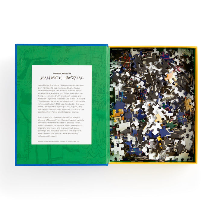Basquiat Horn Players 500 Piece Book Puzzle Jean-Michel Basquiat