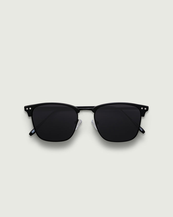 Charcoal::Bastian Sunglasses browline black metal plastic top
