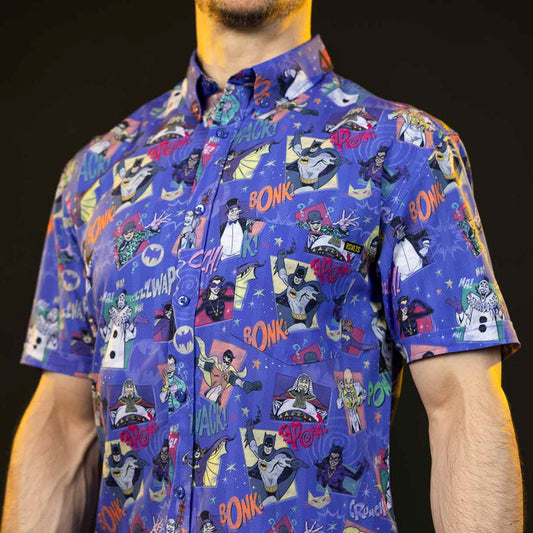 RSVLTS Batman Short Sleeve Shirt Batman "Kapow! Bonk! Thwack!" – KUNUFLEX Short Sleeve Shirt