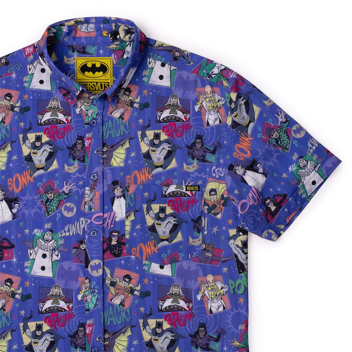 RSVLTS XS Batman Short Sleeve Shirt Batman "Kapow! Bonk! Thwack!" – KUNUFLEX Short Sleeve Shirt