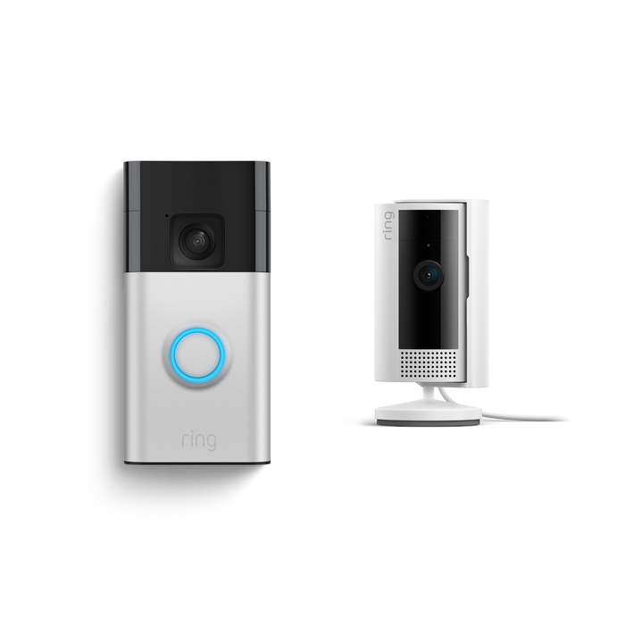 Satin Nickel:Battery Video Doorbell + Indoor Camera (2nd Gen)