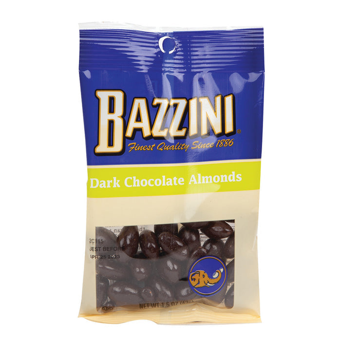 Bazzini Dark Chocolate Covered Almonds Candy Bags - 12 Count