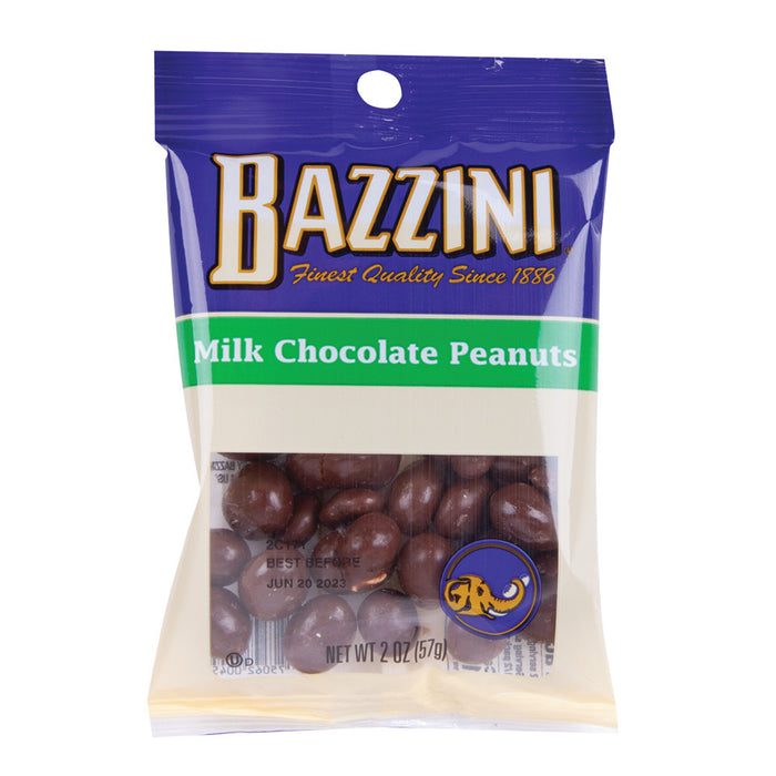 Bazzini Milk Chocolate Covered Peanuts Candy Peg Bags - 12 Count