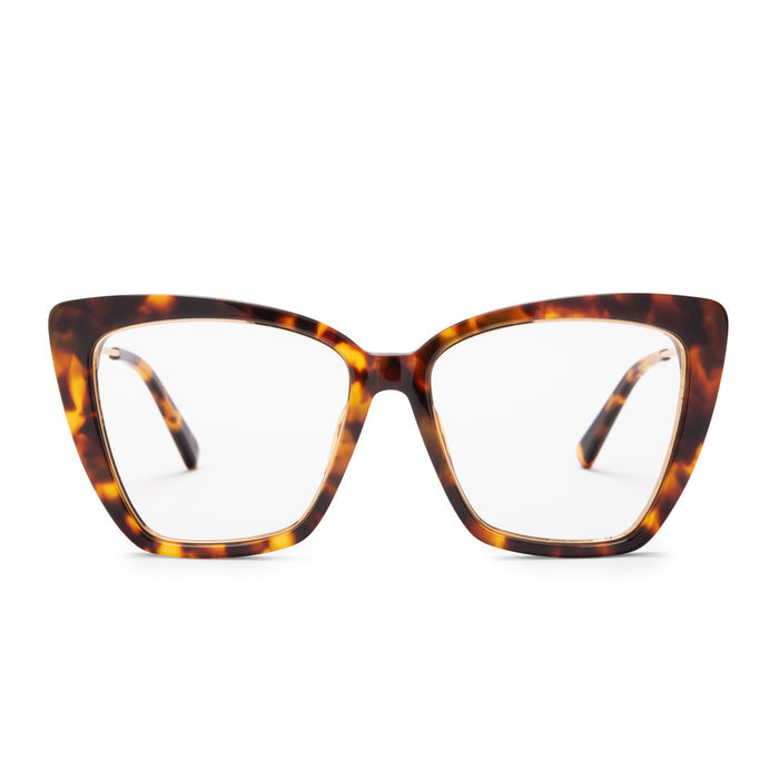 Becky IV Amber Tortoise and blue light technology front