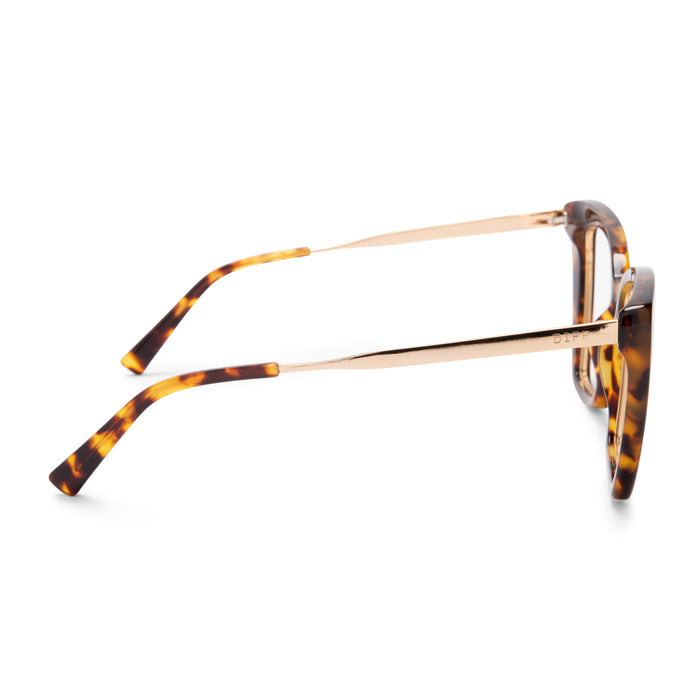 Becky IV Amber Tortoise and blue light technology side