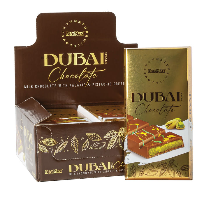 Beemax Dubai Milk Chocolate Candy Bar - 6 Count