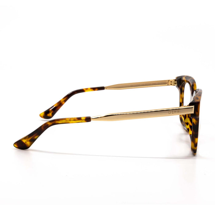 Bella xs amber tortoise frame prescription lens side
