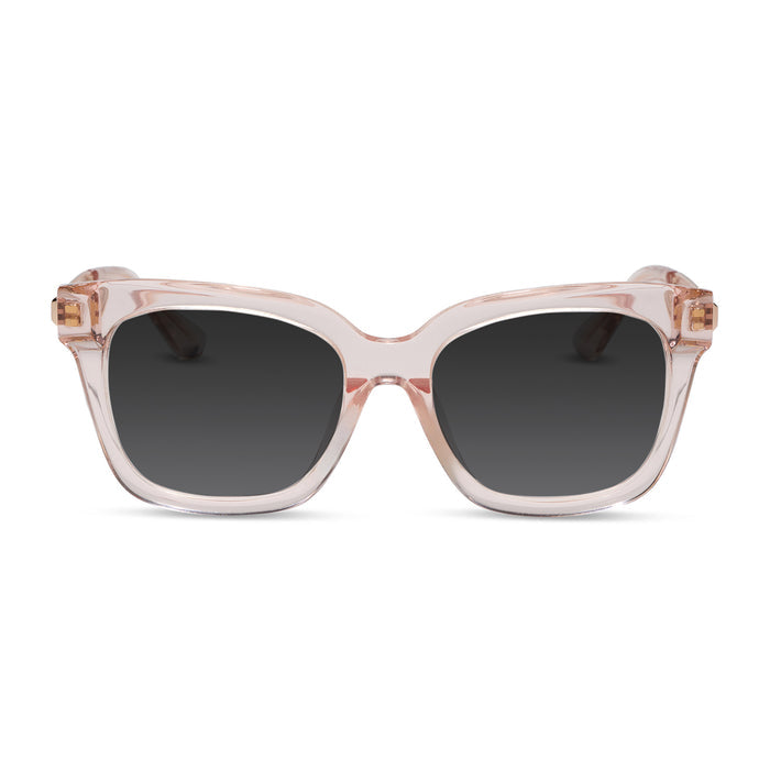 prescription sunglasses - BELLA XS - BLUSH CRYSTAL + CLEAR prescription in polarized lens front