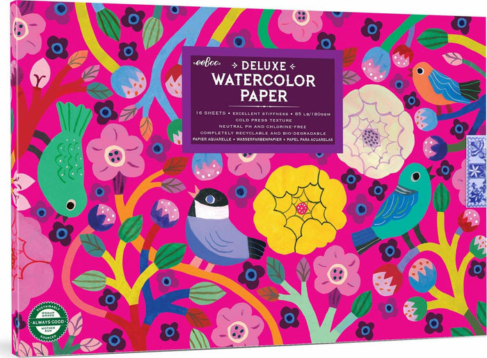 Birds in Fuchsia Watercolor Pads