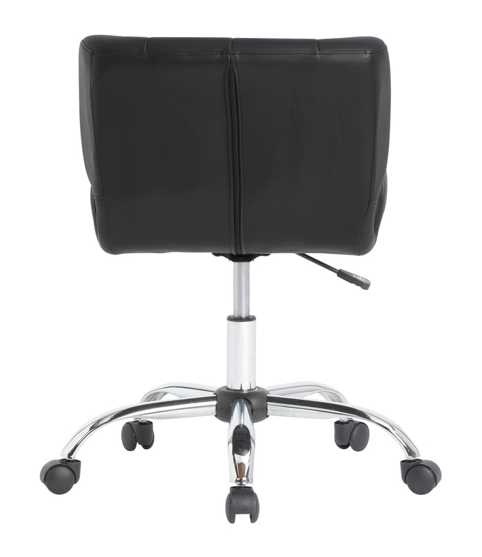 Black Crest height Adjustable Swivel Task Chair Chrome / Black Vinyl-10658