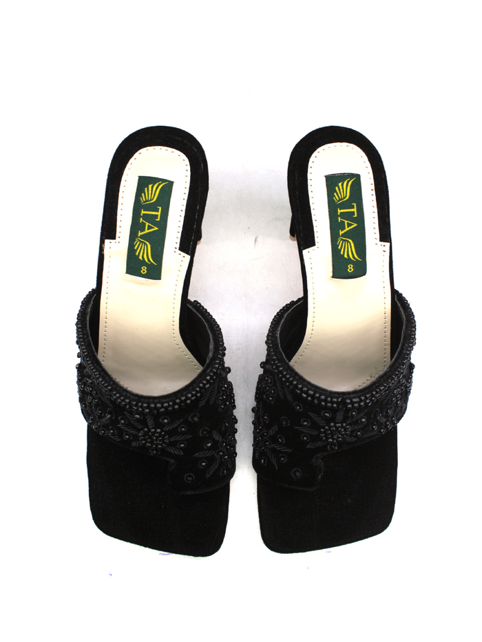 Black Fancy Heel