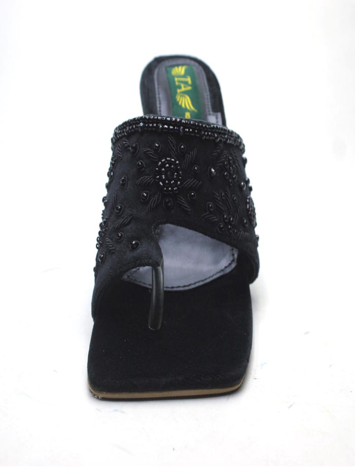 Black Fancy Heel