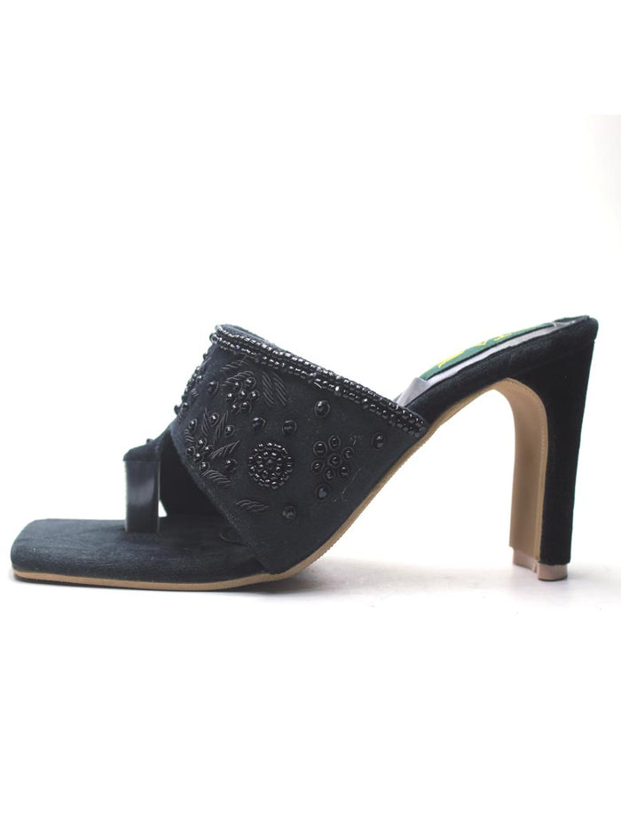 Black Fancy Heel