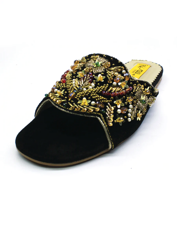 Black Fancy Slipper