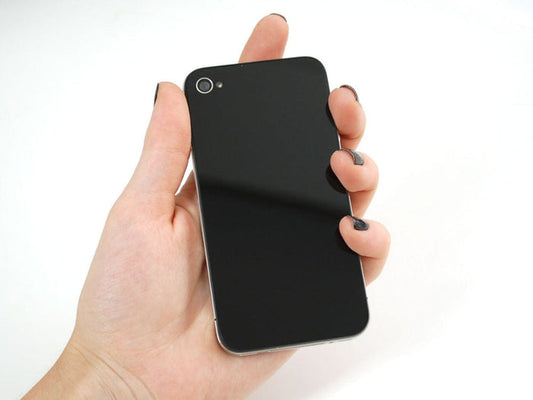 Black No-Logo iPhone Replacement Back - iPhone 4S [Discontinued] by The Pi Hut - The Pi Hut