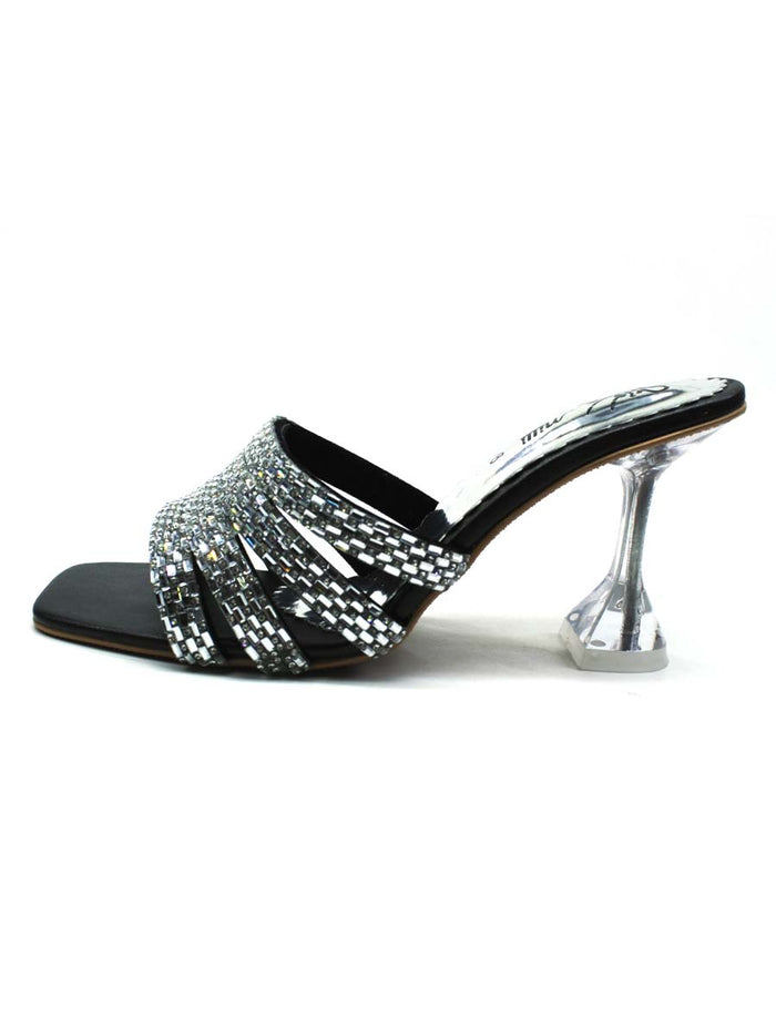 Black & Silver Fancy Slipper