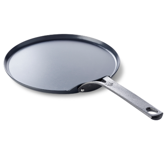 Black Steel pannenkoekenpan 26 cm zwart zijaanzicht