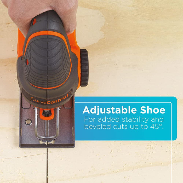 BLACK+DECKER Jig Saw, Smart Select, 5.0-Amp - BDEJS600C