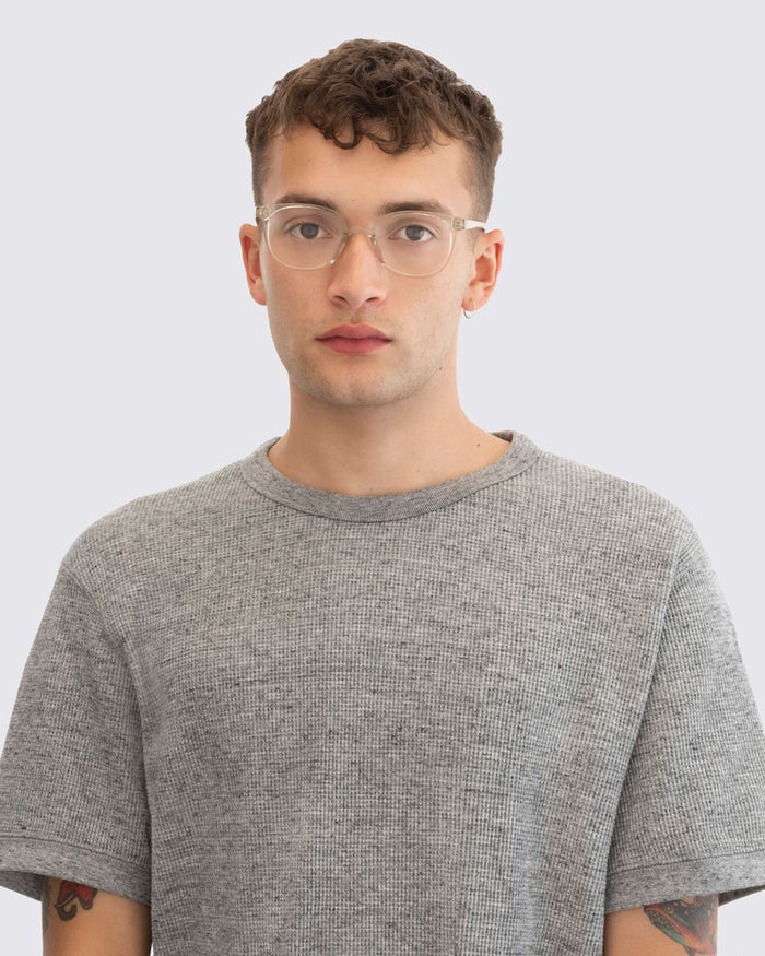 Smoke::men Bleecker Eyeglasses square gray  mobile full image