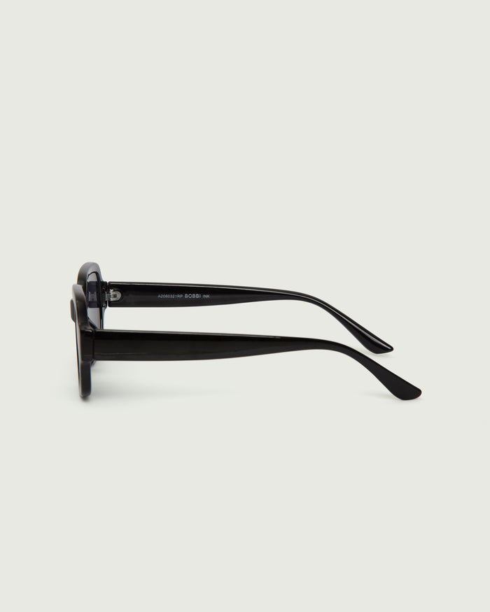 Ink::Bobbi Sunglasses square black recycled polyester side