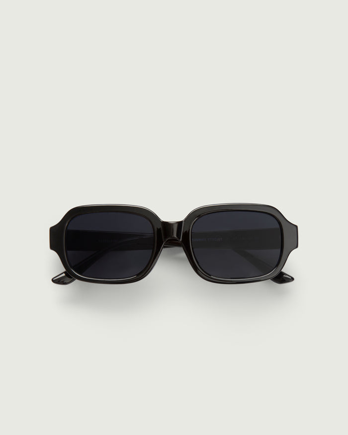 Ink::Bobbi Sunglasses square black recycled polyester top